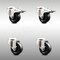 Service Caster 3 Inch 316SS Soft Rubber Wheel Swivel Bolt Hole Caster Set with 2 Lock Brake SCC-SS316BHTTL20S314-SRS-2-S-2 - alternate 1